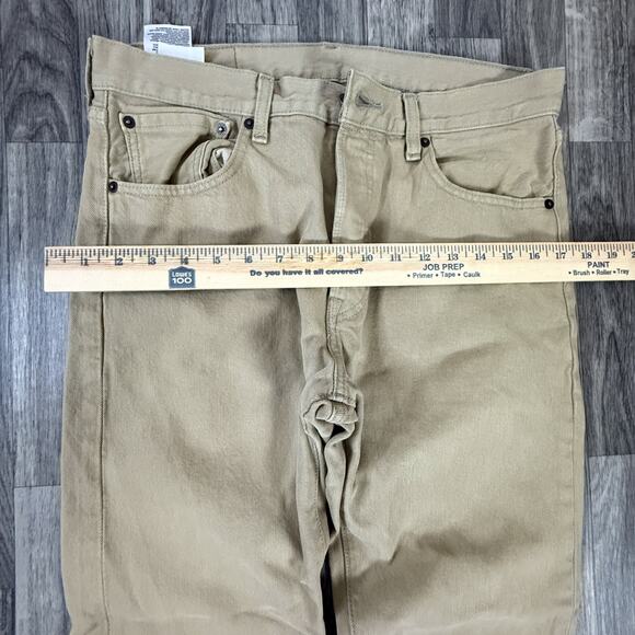 Levi’s 501 Khaki Straight Leg Button-Fly Jeans W32 L34 Classic Vintage Style - Picture 9 of 9